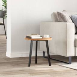 Berkfield Home Table Top Round √ò40x2 cm Solid Wood Acacia in Brown - Size: 40x2 cm - thumbnail 1