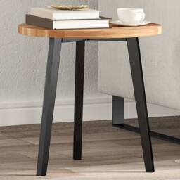 Berkfield Home Table Top Round √ò40x2 cm Solid Wood Acacia in Brown - Size: 40x2 cm - thumbnail 2