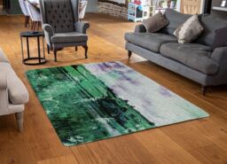 Benjamin Tate Design Classic Green Countryside Rug in Natural - Size: Large - thumbnail 2
