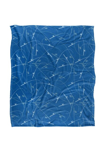 JQ Licensing Bent Fishing Rods Pattern Silky Touch Super Soft Throw Blanket 152 X 127 cm in White - image 1