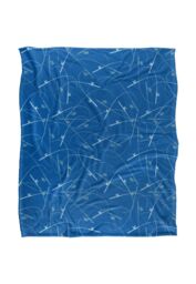 JQ Licensing Bent Fishing Rods Pattern Silky Touch Super Soft Throw Blanket 152 X 127 cm in White - thumbnail 1