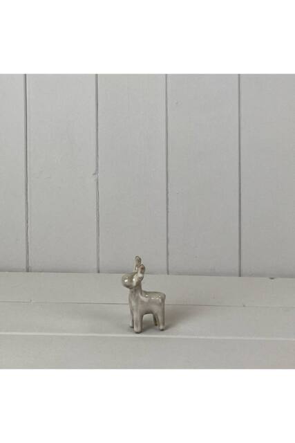KDMD Beige Subtle Mottle Ceramic Reindeer Decoration in Grey - image 1