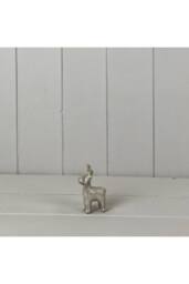 KDMD Beige Subtle Mottle Ceramic Reindeer Decoration in Grey - thumbnail 1