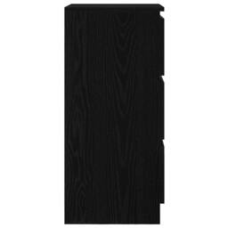 Berkfield Home Sideboard Black Oak 37.5x35x76 cm Engineered Wood - thumbnail 7