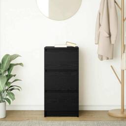Berkfield Home Sideboard Black Oak 37.5x35x76 cm Engineered Wood - thumbnail 3