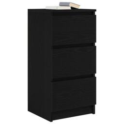 Berkfield Home Sideboard Black Oak 37.5x35x76 cm Engineered Wood - thumbnail 4