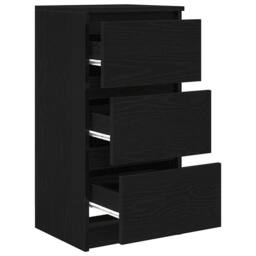 Berkfield Home Sideboard Black Oak 37.5x35x76 cm Engineered Wood - thumbnail 5