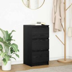 Berkfield Home Sideboard Black Oak 37.5x35x76 cm Engineered Wood - thumbnail 2