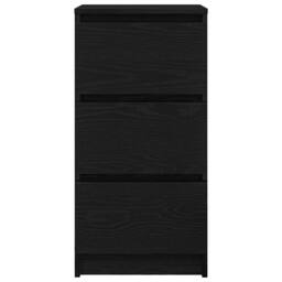 Berkfield Home Sideboard Black Oak 37.5x35x76 cm Engineered Wood - thumbnail 6