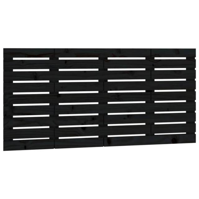 Berkfield Home Wall Headboard Black 146x3x63 cm Solid Wood Pine - Size: 146 x 3 x 63 cm - image 1