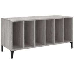 Berkfield Home Record Cabinet Grey Sonoma 100x38x48 cm Engineered Wood - Size: 100 x 38 x 48 cm - thumbnail 2