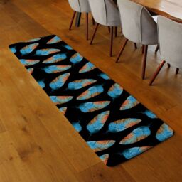 Benjamin Tate Design Imprints Boho Feathers Runner Rug in Natural - Size: 67 cm x 230 cm - thumbnail 2