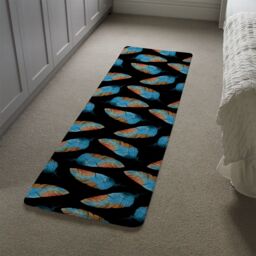 Benjamin Tate Design Imprints Boho Feathers Runner Rug in Natural - Size: 67 cm x 230 cm - thumbnail 4
