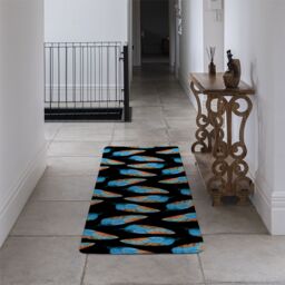 Benjamin Tate Design Imprints Boho Feathers Runner Rug in Natural - Size: 67 cm x 230 cm - thumbnail 3