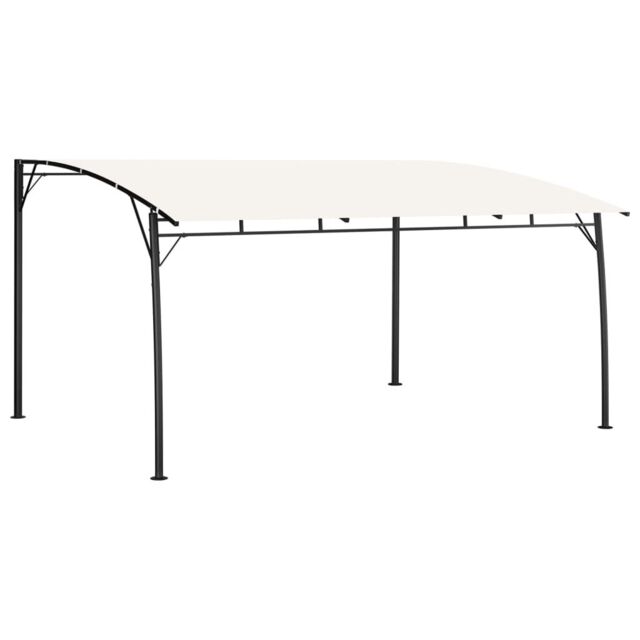Berkfield Home Garden Sunshade Awning 4x3x2.55 m Cream in Beige - image 1