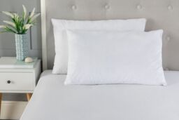 Snug City Terry Towel Waterproof Water Resistant Non Noisy Pillow Protectors 2PK Zippered Closing in White - thumbnail 2