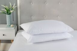 Snug City Terry Towel Waterproof Water Resistant Non Noisy Pillow Protectors 2PK Zippered Closing in White