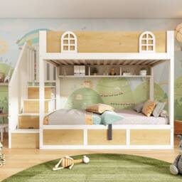 BTM Kids Bunk Bed 90x190cm with Stairs & Storage - Size: Single - thumbnail 7