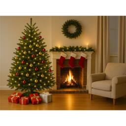 Clifton Premier Norway Spruce Xmas Tree - Fresh Cut - 1.75m - 2.0m (5.75 - 6.5ft) in Green