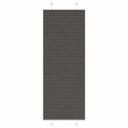 Berkfield Home Pleated Blind Black 70x200 cm Fabric Width 69.4 cm Polyester - thumbnail 1