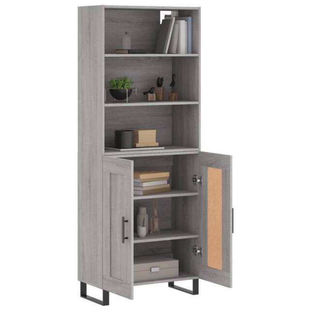 Berkfield Home Highboard Grey Sonoma 69.5x34x180 cm Engineered Wood - image 1