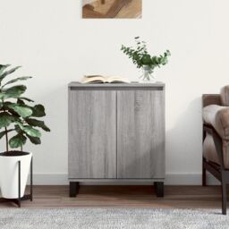 Berkfield Home Sideboard Grey Sonoma 60x35x70 cm Engineered Wood - Size: 60 x 35 x 70 cm - thumbnail 1