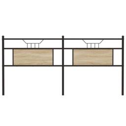 Berkfield Home Headboard Sonoma Oak 183 cm Engineered Wood & Steel in Brown - thumbnail 4