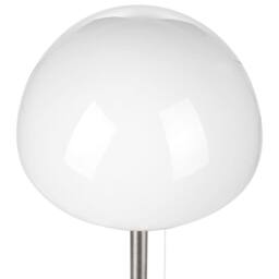 Wyld and Coco Modern Table Lamp Silver Iron Base White Glass Half Sphere Shade - thumbnail 4