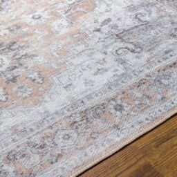 Livabliss Tahmis Wahshable Beige Charcoal Grey Traditional Vintage Boho Living Dining Rug - Size: 80 cm x 240 cm - thumbnail 3