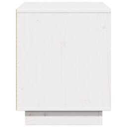 Berkfield Home TV Cabinet White 74x35x44 cm Solid Wood Pine - Size: 74 x 35 x 44 cm - thumbnail 6