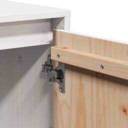 Berkfield Home TV Cabinet White 74x35x44 cm Solid Wood Pine - Size: 74 x 35 x 44 cm - thumbnail 9