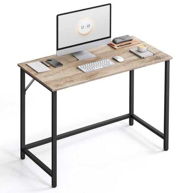 Storvo Industrial Large 120CM Wide Computer Desk For Home Office Workstation in Taupe - image 1