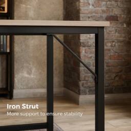 Storvo Industrial Large 120CM Wide Computer Desk For Home Office Workstation in Taupe - thumbnail 8