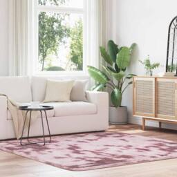 Berkfield Home Shaggy Rug High Pile NAVARRA Dusty Pink 200x200 cm Polyester - Size: Medium - thumbnail 2