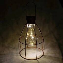 VOGREX Firefly Solar Powered Lantern Garden Light Table Top in Bronze - thumbnail 3