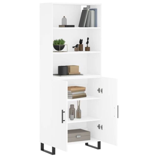 Berkfield Home Highboard White 69.5x34x180 cm Engineered Wood - image 1