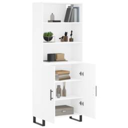 Berkfield Home Highboard White 69.5x34x180 cm Engineered Wood - thumbnail 1