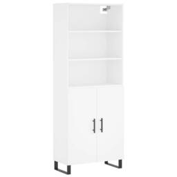 Berkfield Home Highboard White 69.5x34x180 cm Engineered Wood - thumbnail 3