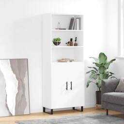 Berkfield Home Highboard White 69.5x34x180 cm Engineered Wood - thumbnail 2