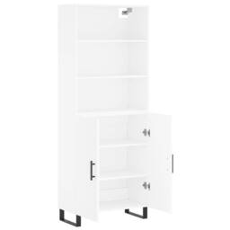 Berkfield Home Highboard White 69.5x34x180 cm Engineered Wood - thumbnail 4