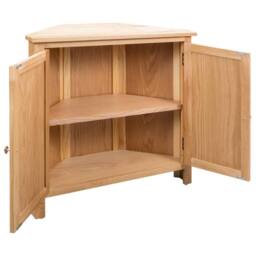 Berkfield Home Corner Cabinet 80x33.5x78 cm Solid Oak Wood in Brown - thumbnail 4