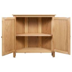 Berkfield Home Corner Cabinet 80x33.5x78 cm Solid Oak Wood in Brown - thumbnail 5
