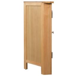 Berkfield Home Corner Cabinet 80x33.5x78 cm Solid Oak Wood in Brown - thumbnail 3
