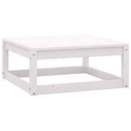 Berkfield Home Sturdy 8 Piece Garden Lounge Set White Solid Wood Pine - thumbnail 8