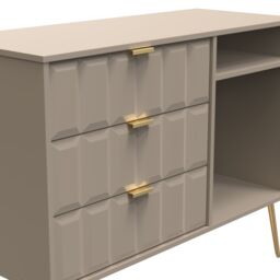 Ready Assembled 2 U Metro 3 Drawer TV Unit (Ready Assembled) in Light Brown - thumbnail 4