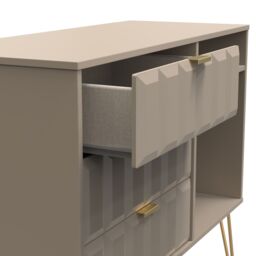 Ready Assembled 2 U Metro 3 Drawer TV Unit (Ready Assembled) in Light Brown - thumbnail 5