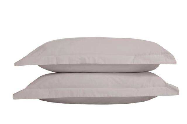 The Linen Consultancy 'TLC 5 Star Hotel Concept' 250TC Cotton Percale Oxford Pillowcase Pair in Silver - image 1