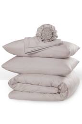 The Linen Consultancy 'TLC 5 Star Hotel Concept' 250TC Cotton Percale Oxford Pillowcase Pair in Silver - thumbnail 3