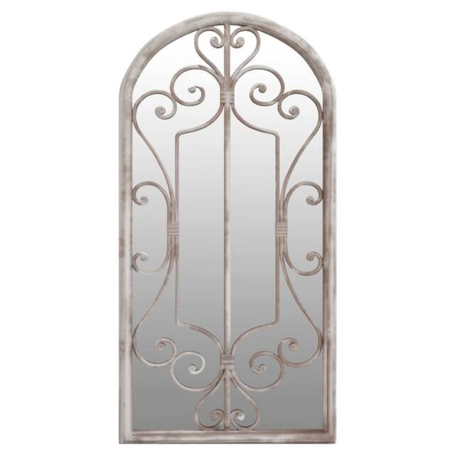 Berkfield Home Garden Mirror Sand 70x30 cm Iron for Outdoor Use in Cream - image 1