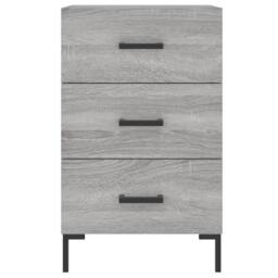 Berkfield Home Bedside Cabinet Grey Sonoma 40x40x66 cm Engineered Wood - Size: 40 x 40 x 66 cm - thumbnail 5